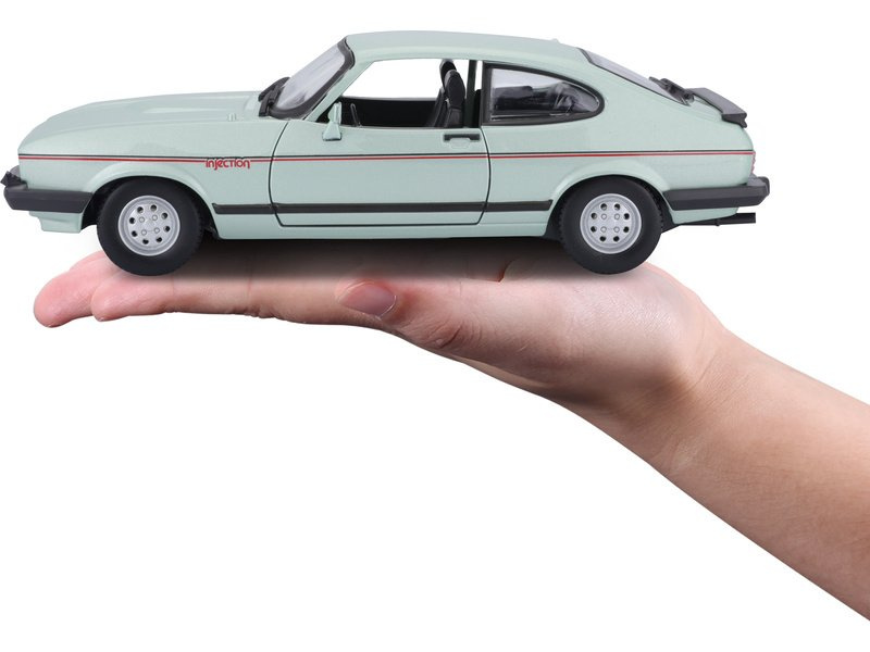 BBURAGO 1982 FORD Capri 2.8 Injection 1:24 Echelle Moulé Vert Voiture - Foto 6