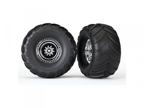 Traxxas kola zadní Terra Groove dual/Chrom (2)