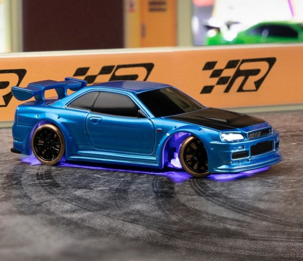 1/76 C64 DRIFT RC Car RTR (modrá metalíza)