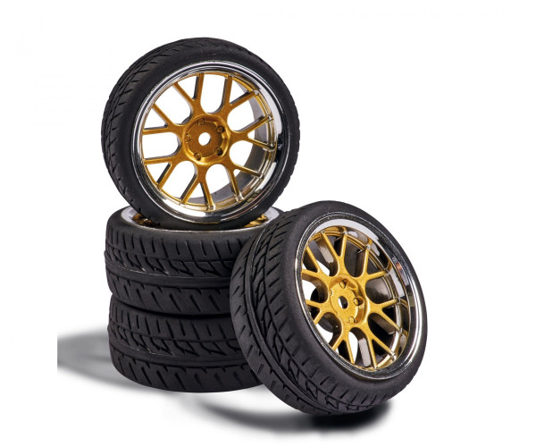 Sada kol Y-Design2, gold/chrome 1:10, 4ks (1)