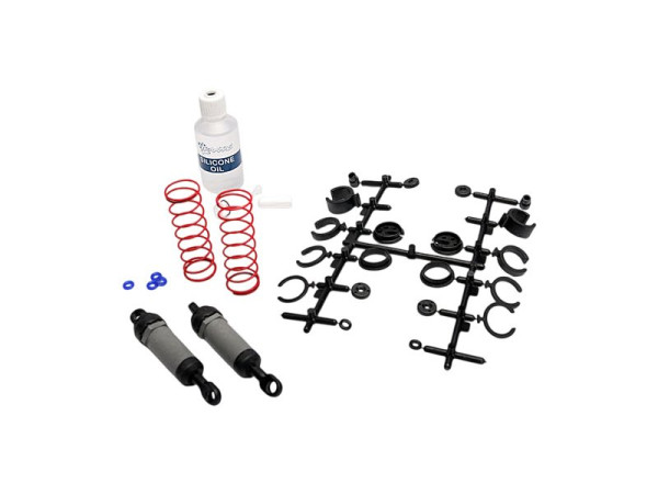 Traxxas - tlumič US přední dlouhý šedý (2)