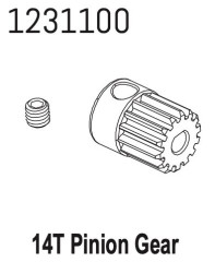 1231100 - Metal Pinion Gear 14T-M0.6 CR4.4