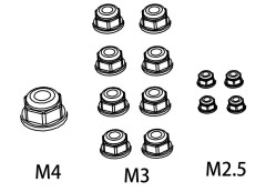 1610160 - Nut Set M4*1/M3*8/M2.5*4