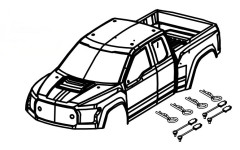 1610129 - Body Shell Fluo-Blue + Stickers