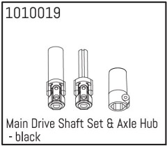 HBP240013-Bl - (1010019) Main Drive Shaft Set & Axle Hub - black