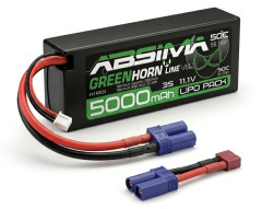 LiPo akumulátor Absima Greenhorn 11,1V / 5000mAh 50C konektor EC5 (jednou použitá)